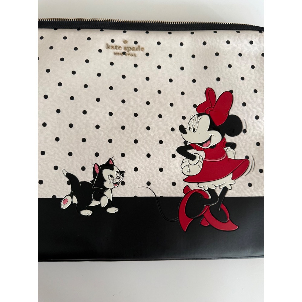 Kate Spade x Disney Minnie Mouse Figaro 15" Laptop Sleeve Polka Dot K4835 - Picture 2 of 7